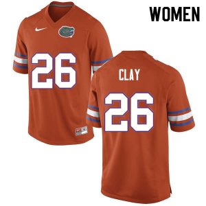 Women's Florida Gators #26 Robert Clay NCAA Nike Orange Authentic Stitched College Football Jersey WBG3062ZB